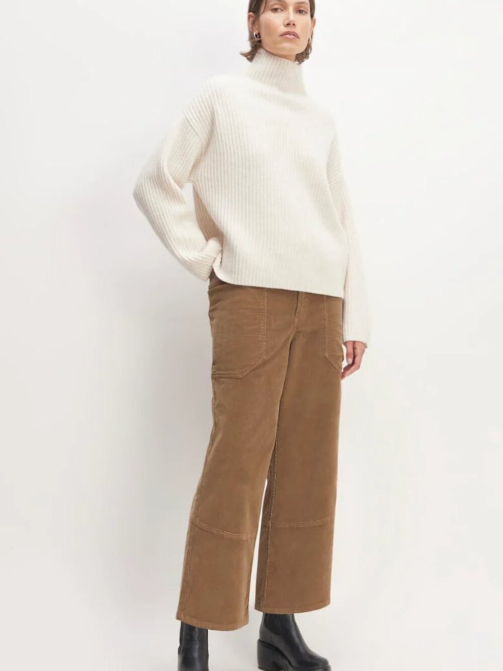 Everlane Corduroy Gardener Pant, Brown, Size 8 - Picture 4 of 6